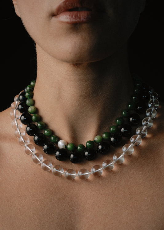 Jade Pearl Beaded Necklace