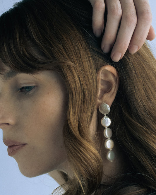 June Five Pearl Earrings