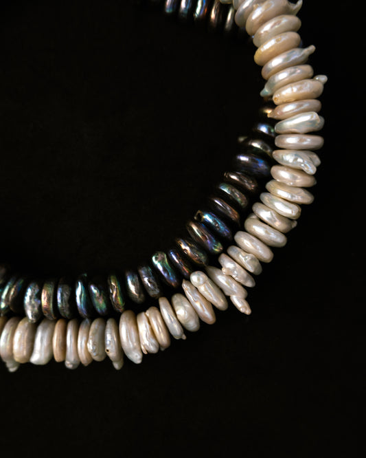 Indigo Pearl Collar Necklace