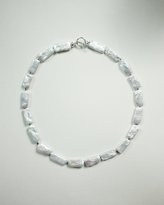 Luma Rectangle Pearl Necklace