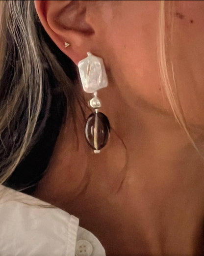 Cove Smokey Quartz Earrings