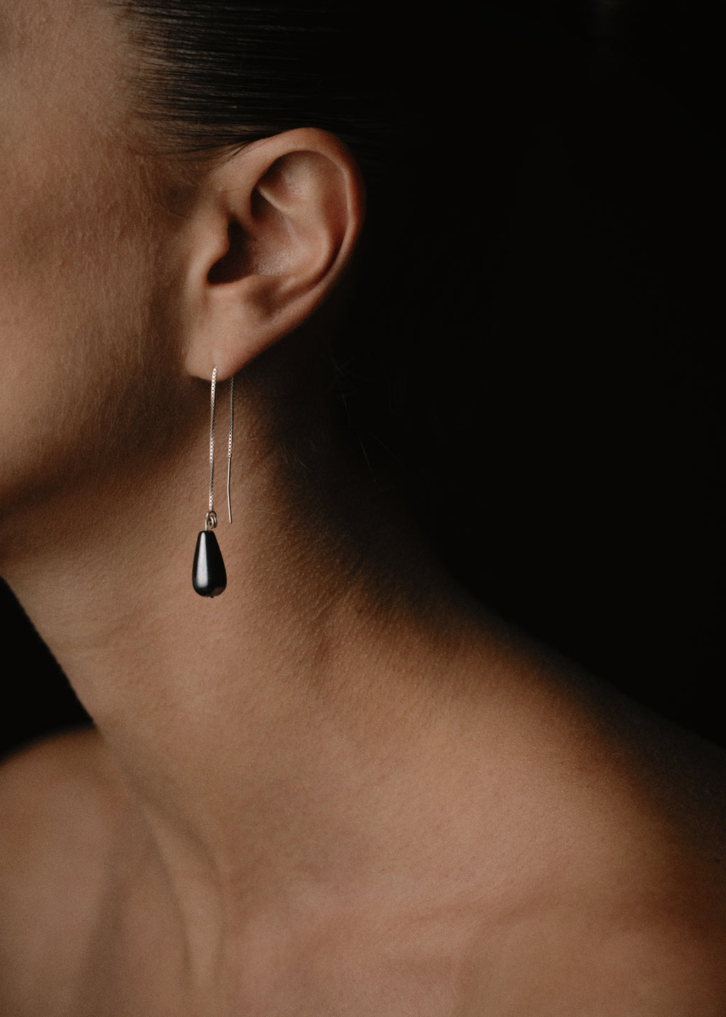 Drop Hematite Earrings