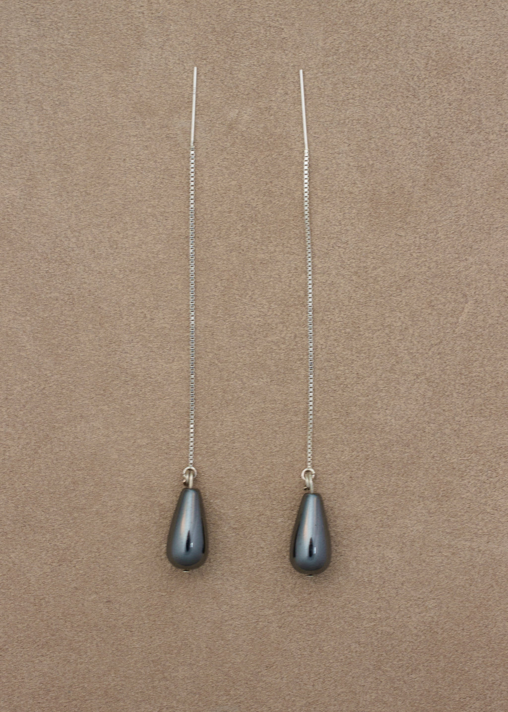 Drop Hematite Earrings