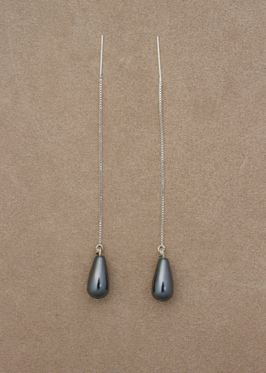 Drop Hematite Earrings