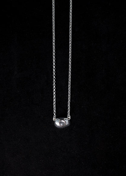 Dainty Quartz Dew Drop Silver Pendant